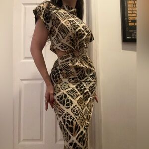 Vintage animal print dress